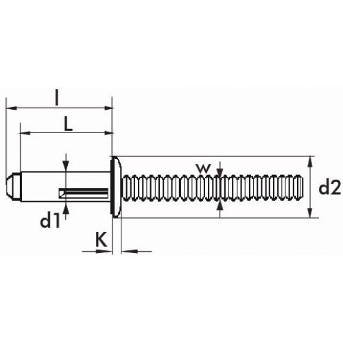 REMACHE S-TREBOL BRALO ALUMINIO / ALUMINIO CABEZA ALOMADA